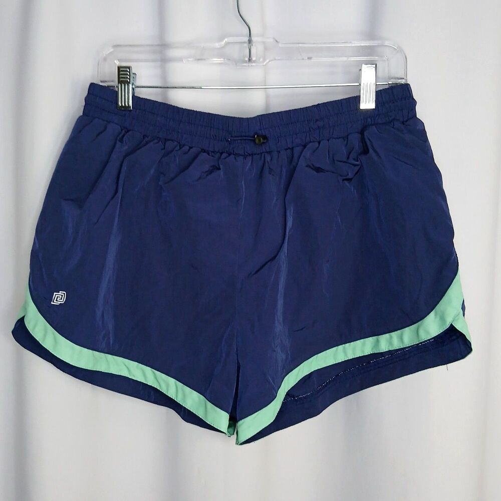 Zelos Brief Lined Swim Shorts Bottoms Elastic Waist Tggle Navy Blue Womens Large